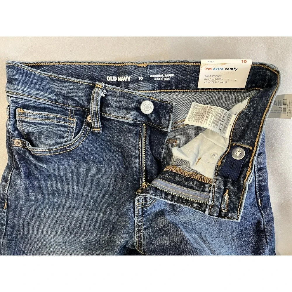 NWT Old Navy Boys  10 Blue Jeans Original‎ Taper Built In Flex High Rise